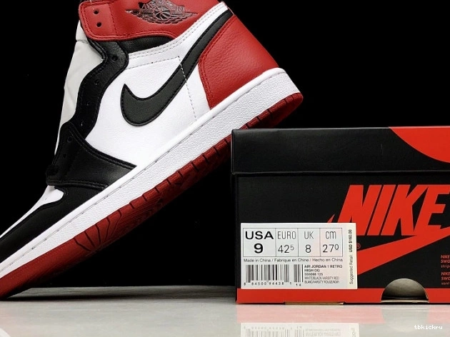 Cheap TBK Black Toe 1 Air Retro Jordan 555088-125 0810
